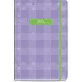 Ημερολόγιο Ημερήσιο 2026 The Writing Fields Plaid 12Μ Μωβ