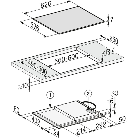 MIELE KM7361FRD 62.6 cm Μαύρο Εστία Επαγωγική Αυτόνομη image 4