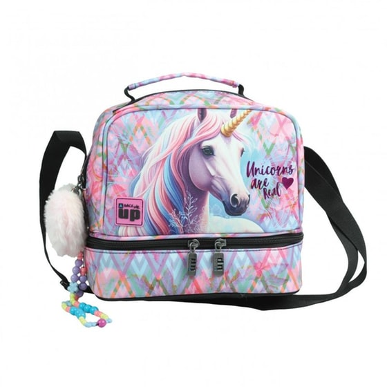 Τσαντάκι Φαγητού BMU Οβάλ Pastel Unicorn image 0