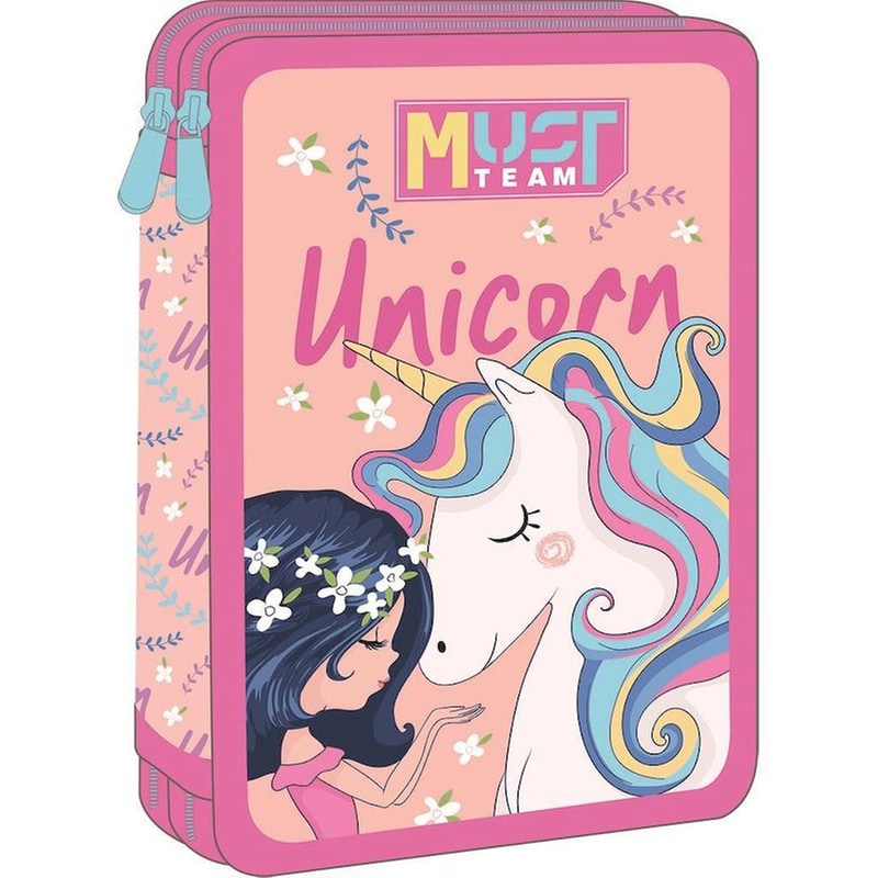 Κασετίνα Διπλή Γεμάτη Must Team Girl Unicorn