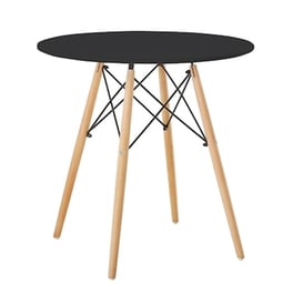 Τραπέζι Raptor Μαύρο Mdf/ξύλο Φ70x74cm