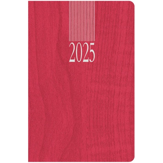 Ημερολόγιο Διήμερο 2025 Θεοφύλακτος 12M 6.5x10 cm Woodline Κόκκινο image 0