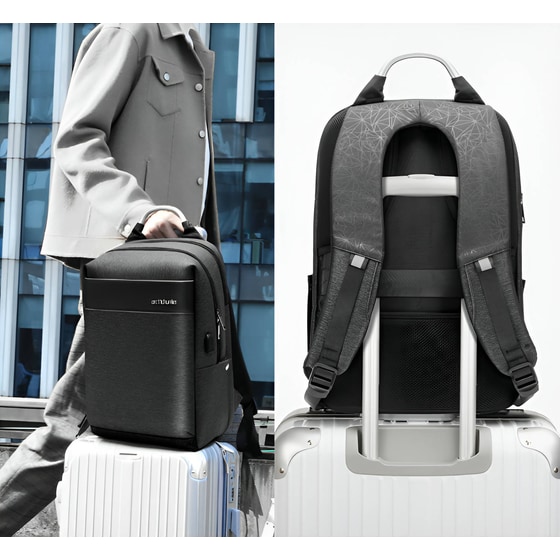 Τσάντα Laptop Arctic Hunter B00218L 15.6" Αδιάβροχη - Μαύρο image 5