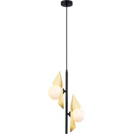 Φωτιστικό Οροφής Aca Decor Polygon G9 Μεταλλικό 26x42.5cm - Μαύρο/Κίτρινο