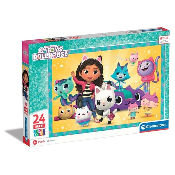 Παιδικό Παζλ Clementoni Maxi Super Color Gabby's Dollhouse (24 Κομμάτια) image 0