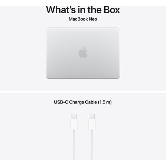 Apple MacBook Neo with A18 Pro Chip 13" QHD (Apple A18 Pro/8GB/5 Cores GPU/256GB SSD/MacOS) Silver image 9