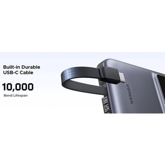 Powerbank Ugreen PB511 10000mAh 30W με Θύρες USB-A/USB-C Power Delivery - Γκρι image 5