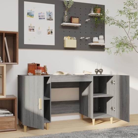 Γραφείο VidaXL από Επεξεργασμένο Ξύλο 140x50x75 cm - Γκρι Sonoma image 1