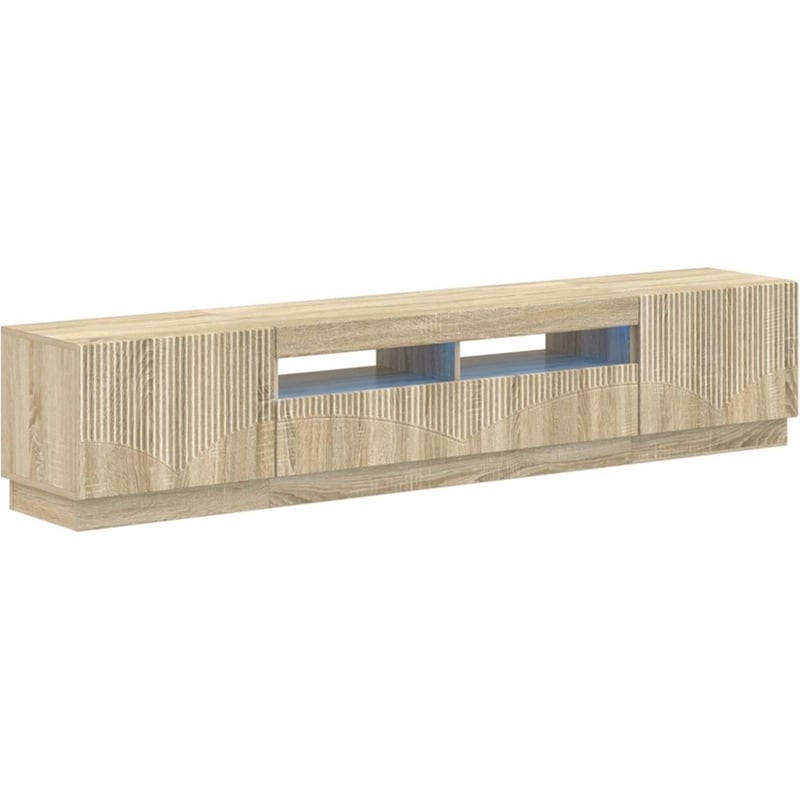 Έπιπλο Τηλεόρασης VidaXL HOORN με LED 3 τμχ 198 x 35 x 40 cm - Sonoma Δρυς