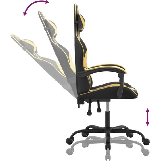 Καρέκλα Gaming VIDAXL 3143820 από Τεχνητό Δέρμα - Μαύρο image 4