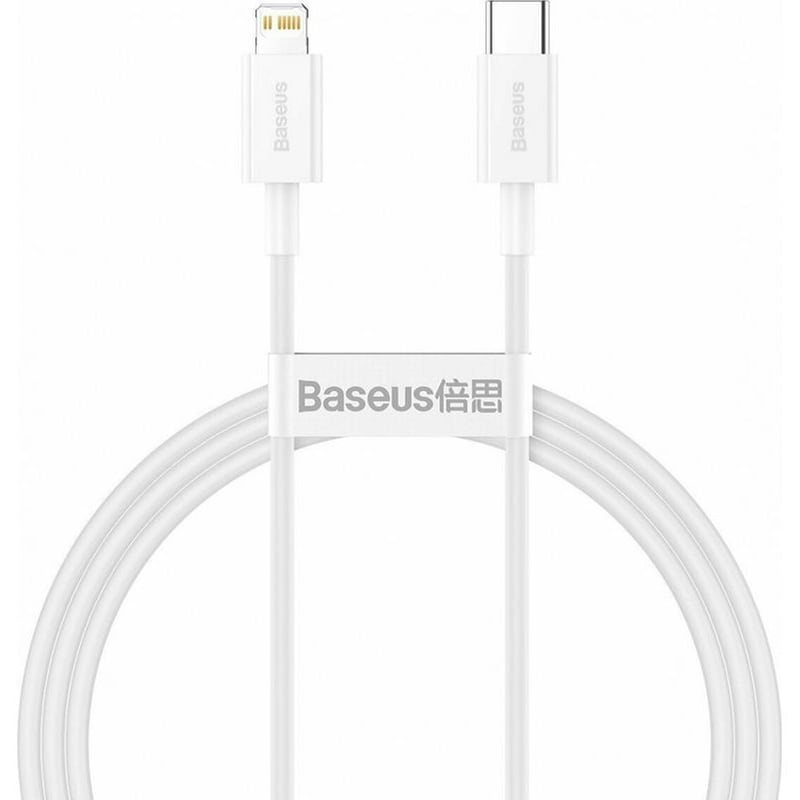 BASEUS Καλώδιο δεδομένων Baseus Superior USB-C σε Lightning 20W 1m - Λευκό (catlys-a02)