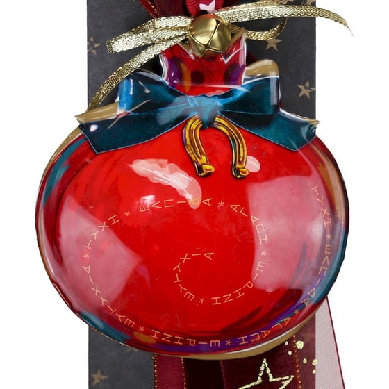 Κρεμαστό Χριστουγεννιάτικο Γούρι Μεταλλικό - Ρόδι με Πέταλο image 1