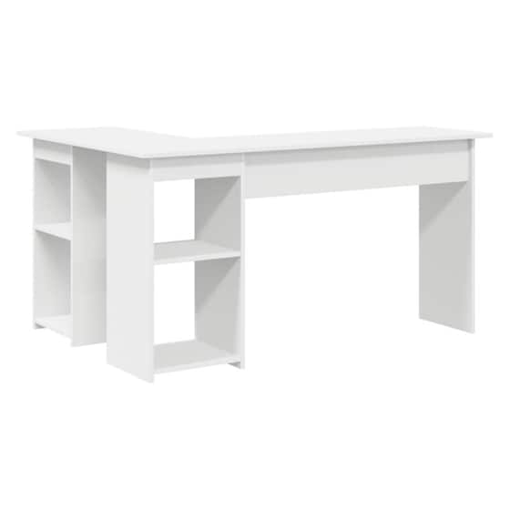 Γραφείο VidaXL από Επεξεργασμένο Ξύλο 142x102x73 cm - Λευκό image 4