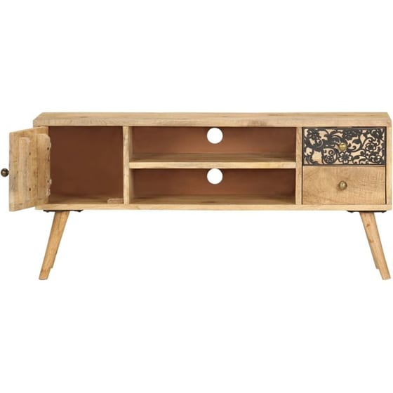 Έπιπλο Τηλεόρασης VidaXL από Ξύλο 100x30x45cm - Καφέ/Μαύρο image 3