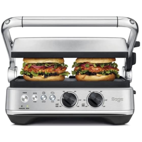 SAGE The BBQ & Press™ Grill SGR700BSS 1800 W Ασημί Τοστιέρα Γκριλιέρα image 0