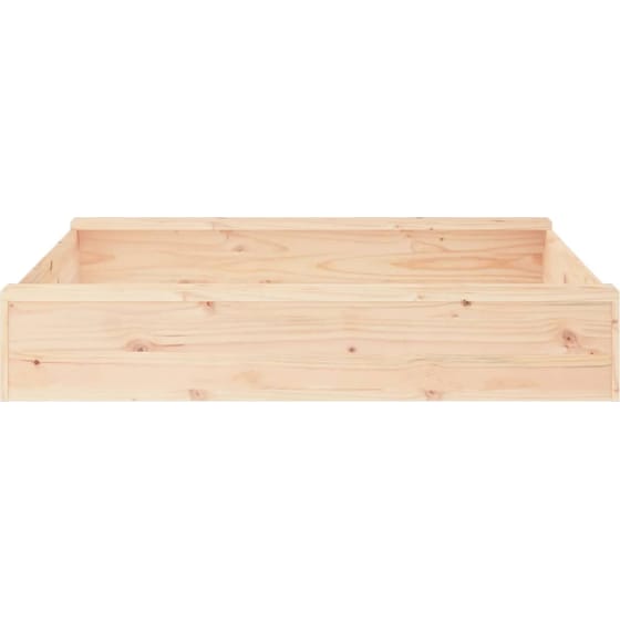 VidaXL Αμμοδόχος με Καθίσματα Τετράγωνη 111x111x20cm Ξύλινη - Φυσικό Χρώμα Ξύλου image 4
