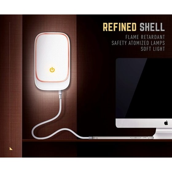Ldnio Μίνι Φωτάκι Νυκτός Και Φορτιστής 2x Usb Λευκό (a2205) A2205 image 1