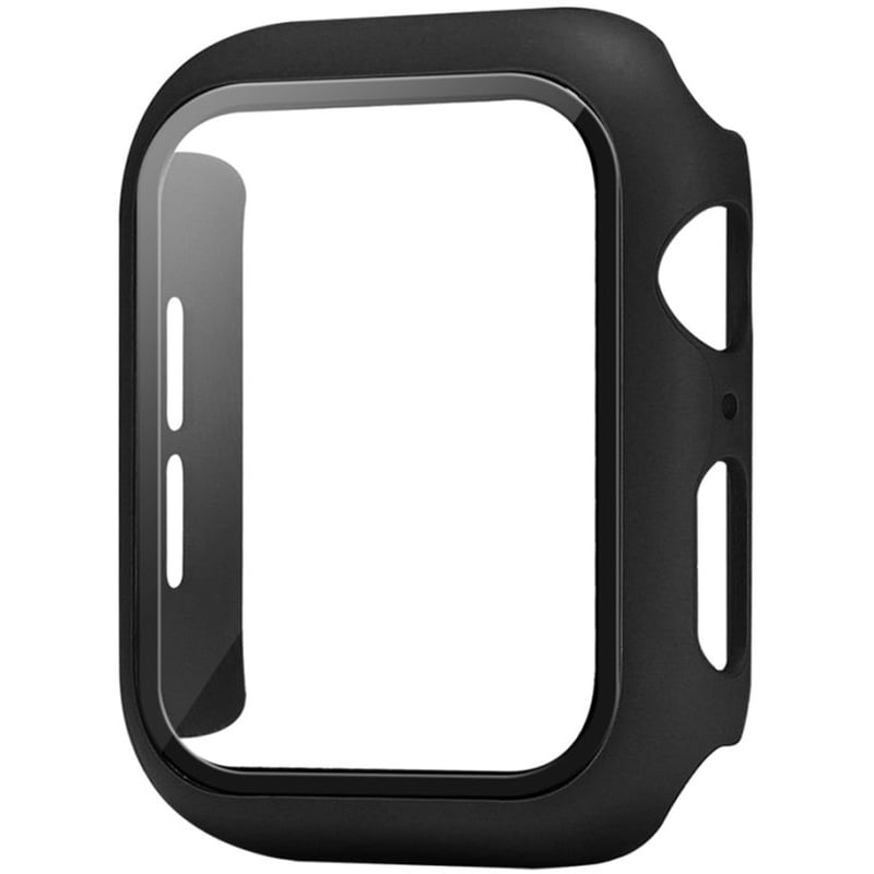 SONIQUE Θήκη Sonique Προστασία PC + Tempered Glass για Apple Watch 38mm - Μαύρο