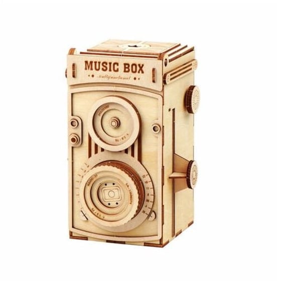 Ξύλινη Κατασκευή Vintage&nbsp;Camera&nbsp;Music&nbsp;Box image 3