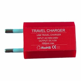 Φορτιστής Πρίζας Oem Usb Travel Charger Mini 1A - Red