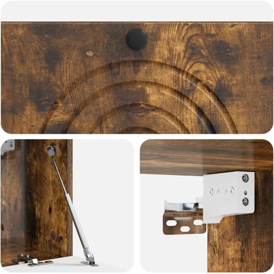 Επιτοίχιο Έπιπλο Τηλεόρασης VidaXL 78.5x31x30 cm - Καφέ Δρυς image 8