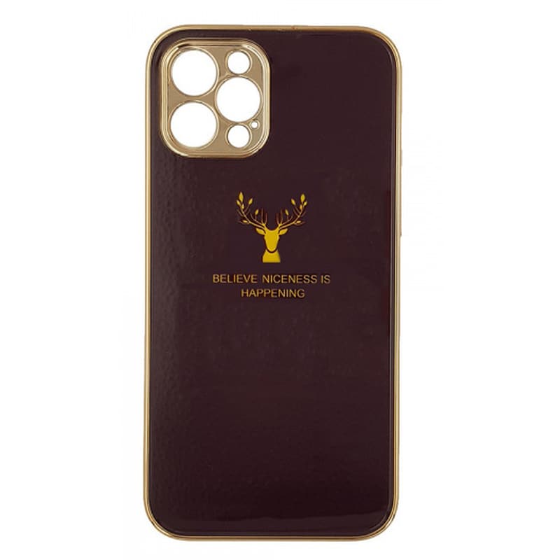 GKK Θήκη Apple iPhone 12 Pro Max - Gkk Electroplate Glass Case - Reindeer Red