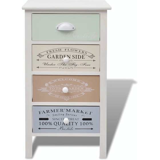 Συρταριέρα Γραφείου VidaXL από Ξύλο 38x28x72 cm - Πολύχρωμο image 2