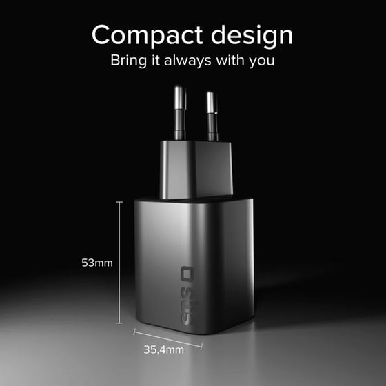 Φορτιστής Πρίζας SBS Ultra-Compact USB-C 45W - Black image 4