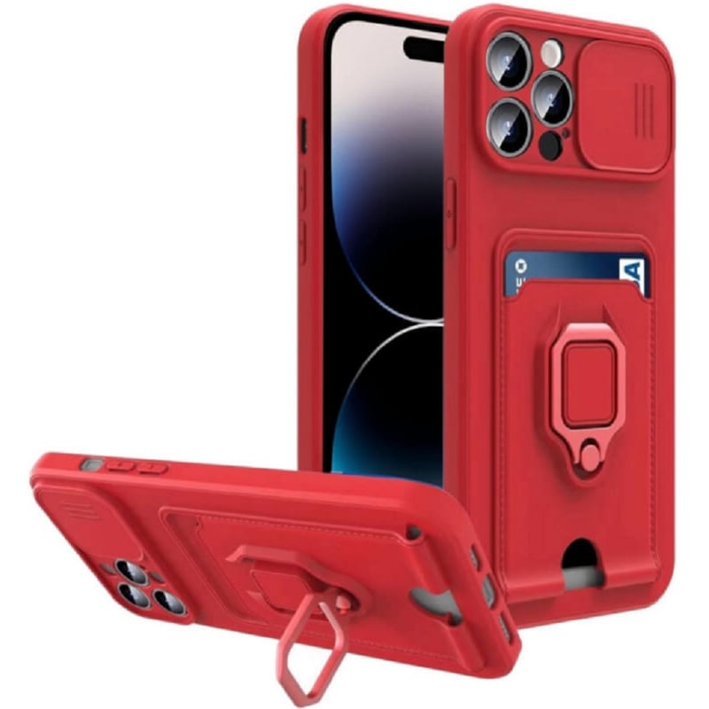 Θήκη Apple iPhone 14 Pro Max - Bodycell Multifunction - Κόκκινο