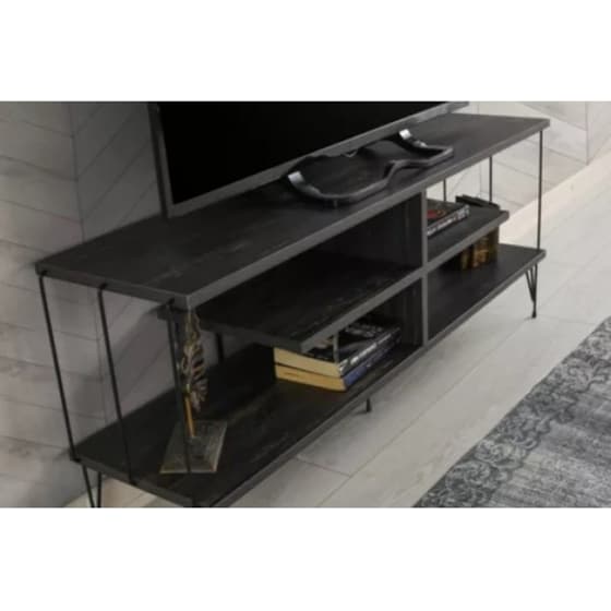 Έπιπλο Τηλεόρασης 24Mall Lecce από Μοριοσανίδα 120x30x44.5 cm - Σκούρο Καφέ image 2