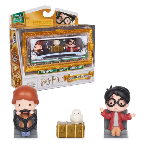 Spin Master Harry Potter: Micro Magical Moments - Ron Weasly/Hedwig/Harry Potter Mini Figures 3Pack image 1