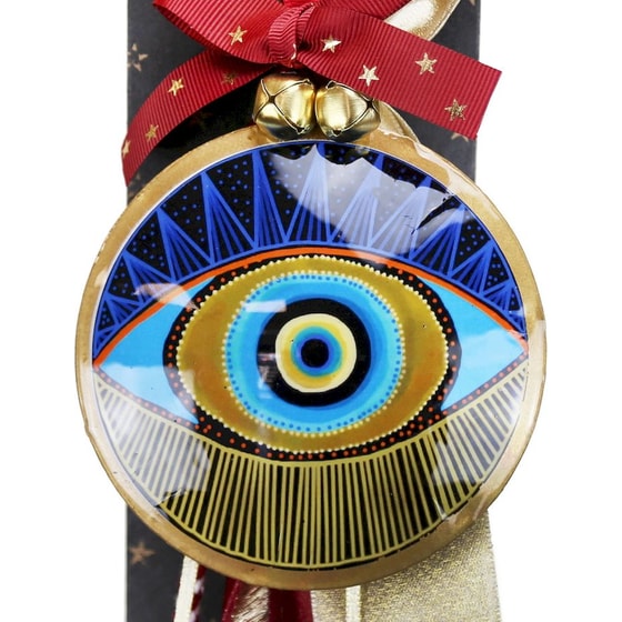 Κρεμαστό Χριστουγεννιάτικο Γούρι Synchronia Μεταλλικό - Μπάλα image 1