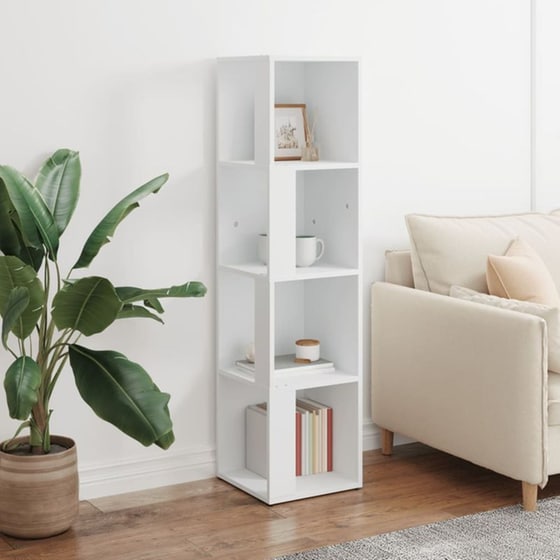 Ραφιέρα VidaXL Γωνιακή από Μοριοσανίδα 33x33x132 cm - Λευκό image 1