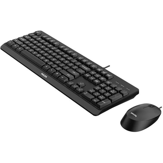 PHILIPS SPT6207BL Ενσύρματο σετ Πληκτρολόγιο/Ποντίκι - Μαύρο (US) image 1