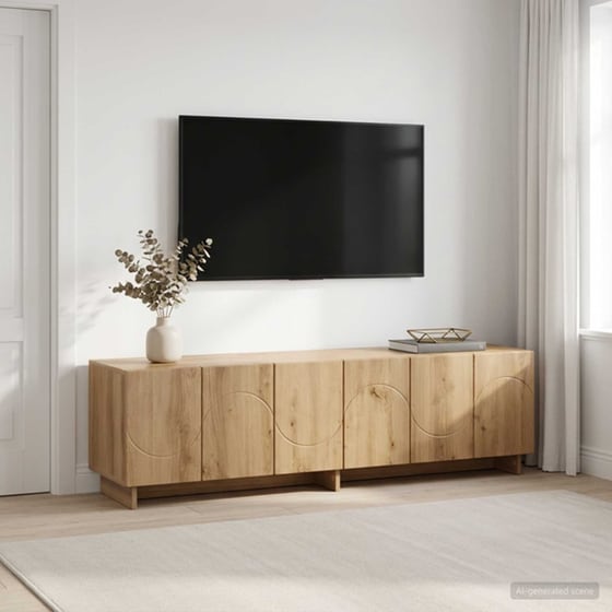 Βάση Τηλεόρασης VidaXL από Επεξεργασμένο Ξύλο 140x34.5x40 cm - Artisan Δρυς image 2