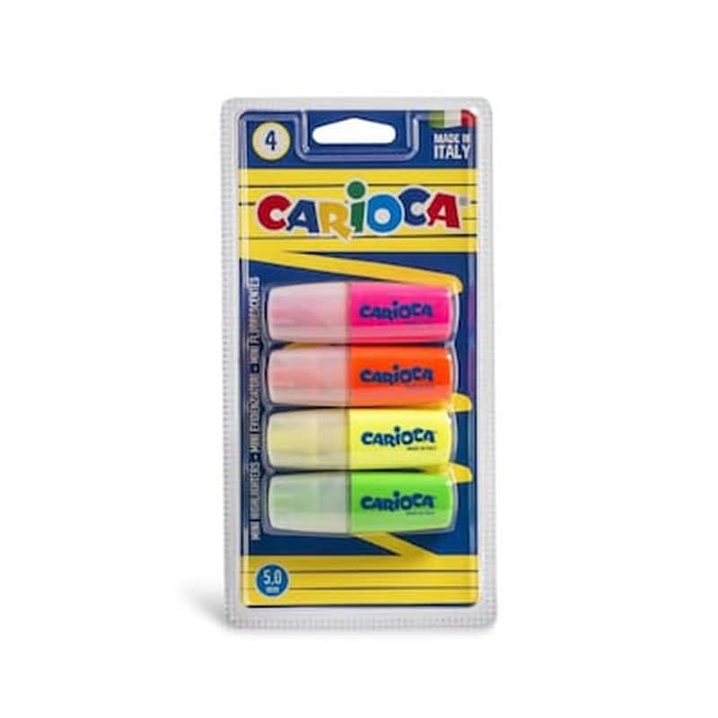 CARIOCA Μαρκαδόροι Υπογράμμισης Carioca Mini 2.0 mm (4 Τεμάχια)