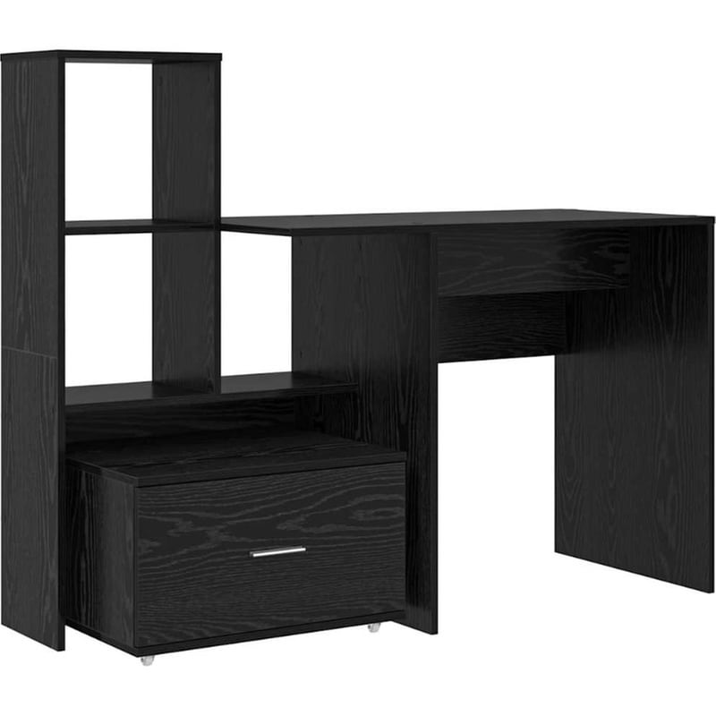 Γραφείο VidaXL από Επεξεργασμένο Ξύλο 131,5x50x106,5 cm - Μαύρη Οξιά
