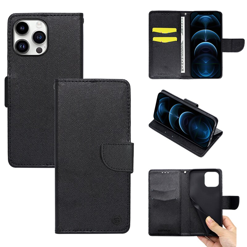 SONIQUE Θήκη Apple iPhone 14 Pro Max - Sonique Trend Book - Μαύρο