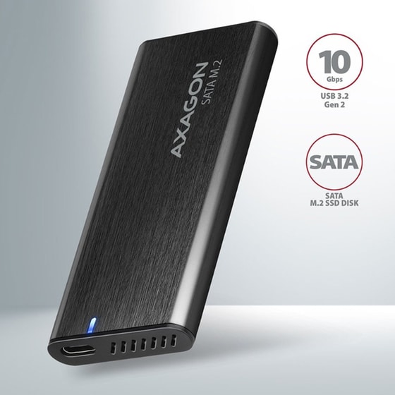 AXAGON EEM2-SBC USB-C 3.2 Gen 2 Θήκη για M.2 SATA SSD 30-80mm Αλουμινίου image 1