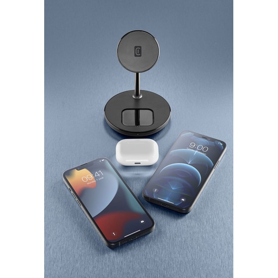 Ασύρματος Φορτιστής Cellular Line Mag Duo Wireless 2in1 7.5W Usb-C - Black image 4
