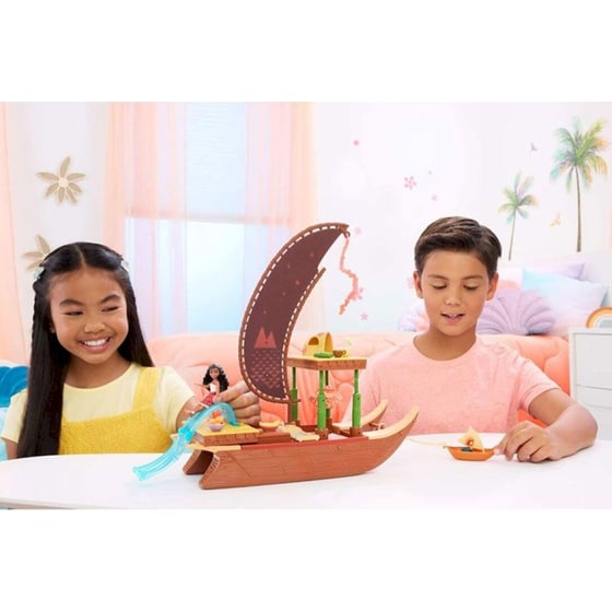 Μίνι Κούκλες Disney Princess Βαϊάνα & Καράβι (JBT78) image 1