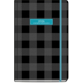 Ημερολόγιο Ημερήσιο 2026 The Writing Fields Plaid 12Μ Μαύρο