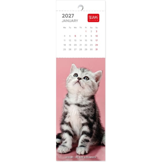 Ημερολόγιο/Σελιδοδείκτης Μηνιαίο 2027 Legami 12M Kittens 5.5 x 18 cm image 1