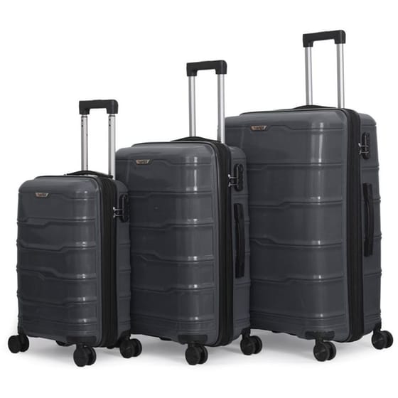 Σετ Βαλίτσες&nbsp;Amber&nbsp;Ανθρακί image 0