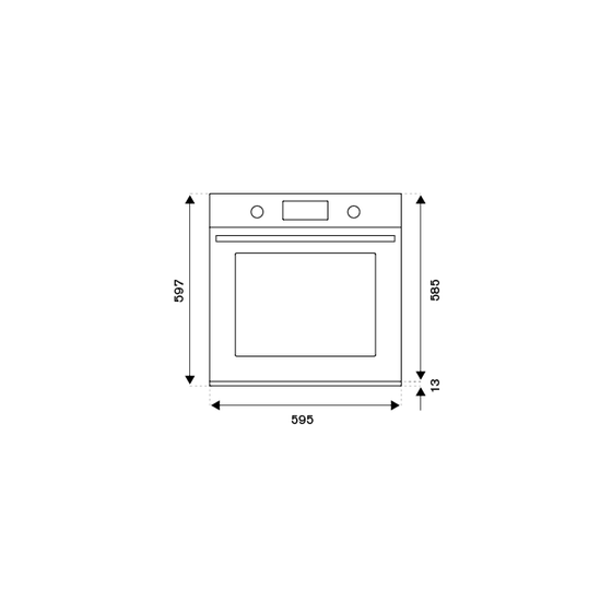 BERTAZZONI F6011MODVLNC 76 Lt Μαύρο Εντοιχιζόμενος Φούρνος Άνω Πάγκου image 4