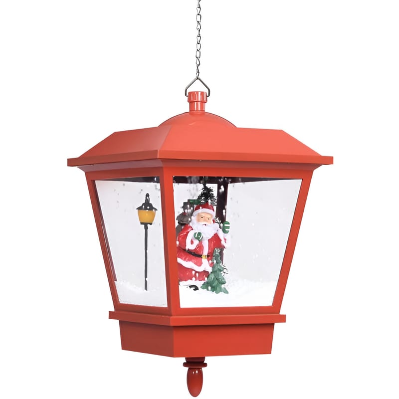 Χριστουγεννιάτικο Φαναράκι Κρεμαστό VidaXL LED 27x27x45cm - Κόκκινο VIDAXL