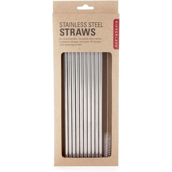 Καλαμάκια Kikkerland από Ανοξείδωτο Ατσάλι - Ασημί image 2