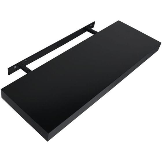 Ράφια Τοίχου VidaXL από MDF 60x20x3.8 cm 2 Τμχ - Μαύρο image 3
