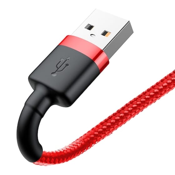 Καλώδιο Baseus Cafule Braided Usb / Lightning Qc3.0 2.4a 1m - Baseus - Κόκκινο - Lightning image 1