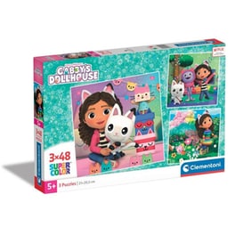 Παιδικό Παζλ Clementoni Super Color Gabby's Dollhouse (3x48 Κομμάτια)